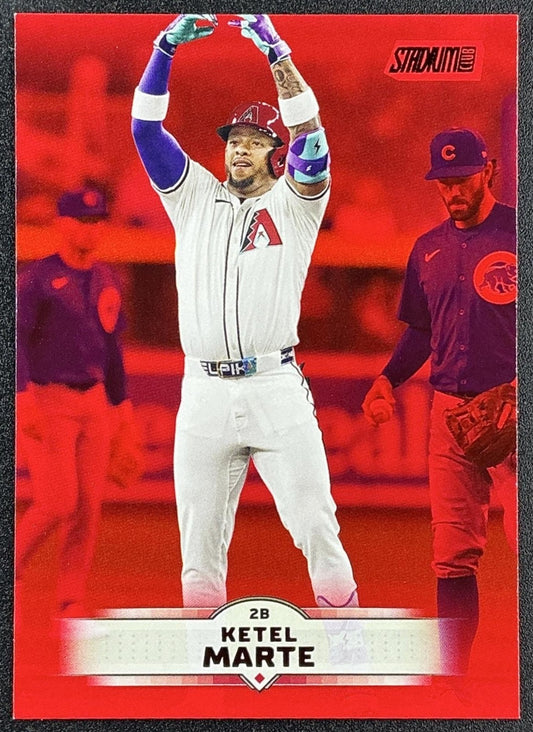 KETEL MARTE 2025 TOPPS STADIUM CLUB #51 RED FOIL DIAMONDBACKS