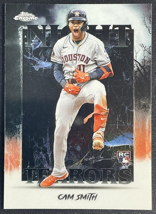 CAM SMITH 2025 TOPPS CHROME UPDATE #NT-19 NIGHT TERRORS RC ASTROS