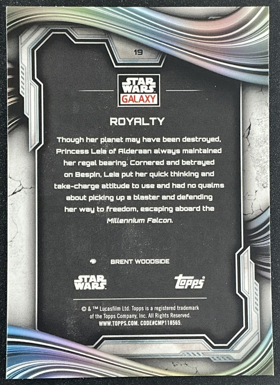 ROYALTY 2025 TOPPS CHROME STAR WARS GALAXY #19