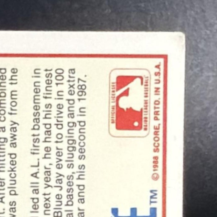 WILLIE UPSHAW 1988 SCORE #279 BLUE JAYS