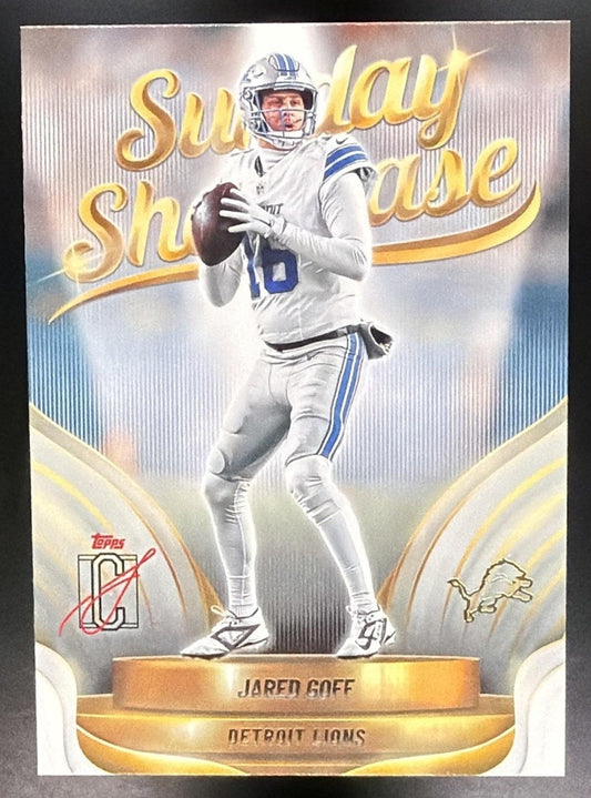 JARED GOFF 2025 TOPPS SIGNATURE CLASS #SS-22 SUNDAY SHOWCASE LIONS
