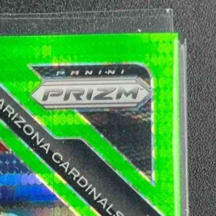 2025 Panini Prizm Trey McBride #PJY-TME Premier Jerseys Neon Green Pulsar MEM