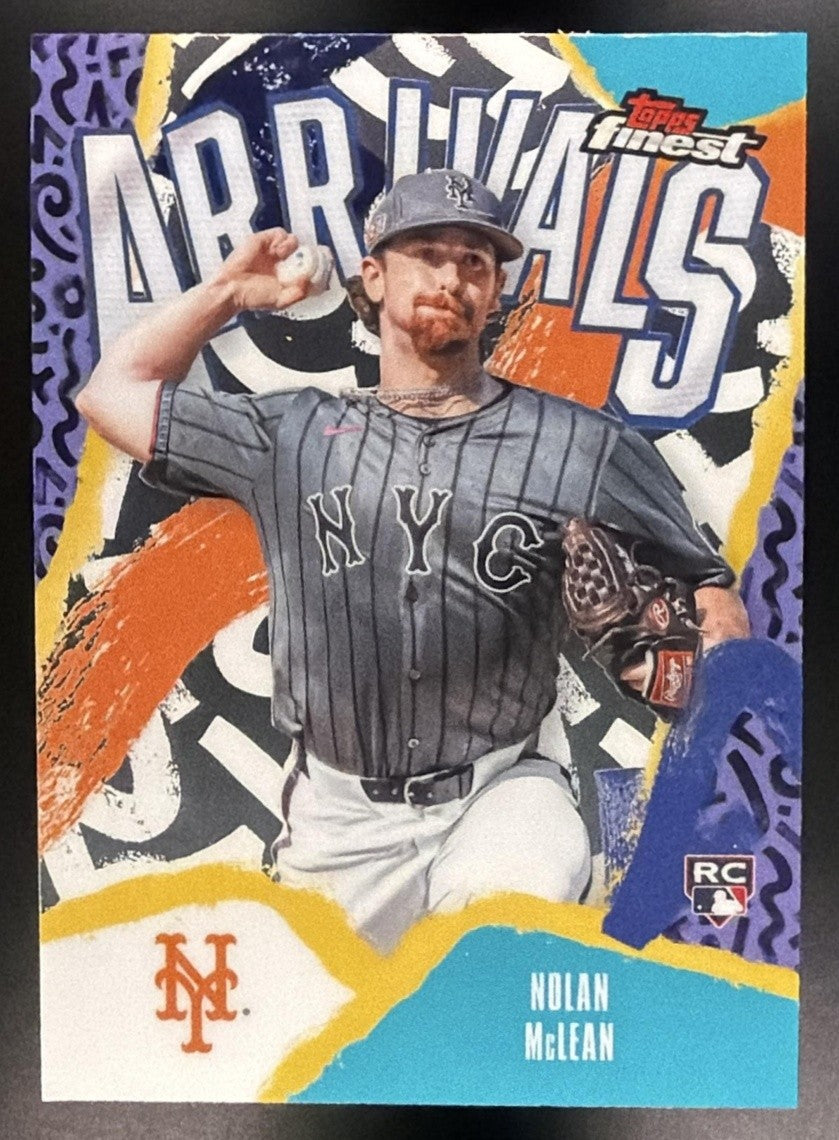 NOLAN MCLEAN 2026 TOPPS FINEST #A-7 ARRIVALS RC METS