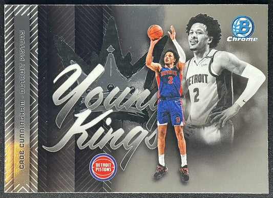 CADE CUNNINGHAM 2025-26 BOWMAN #YK-12 CHROME YOUNG KINGS PISTONS