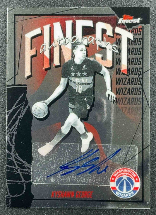 KYSHAWN GEORGE 2025-26 TOPPS FINEST #FAU-KG AUTO WIZARDS