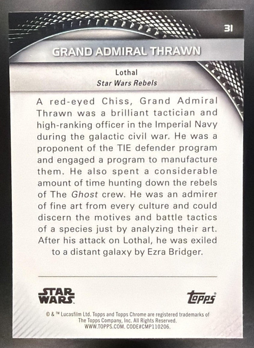 GRAND ADMIRAL THRAWN 2025 TOPPS STAR WARS HYPERSPACE #31