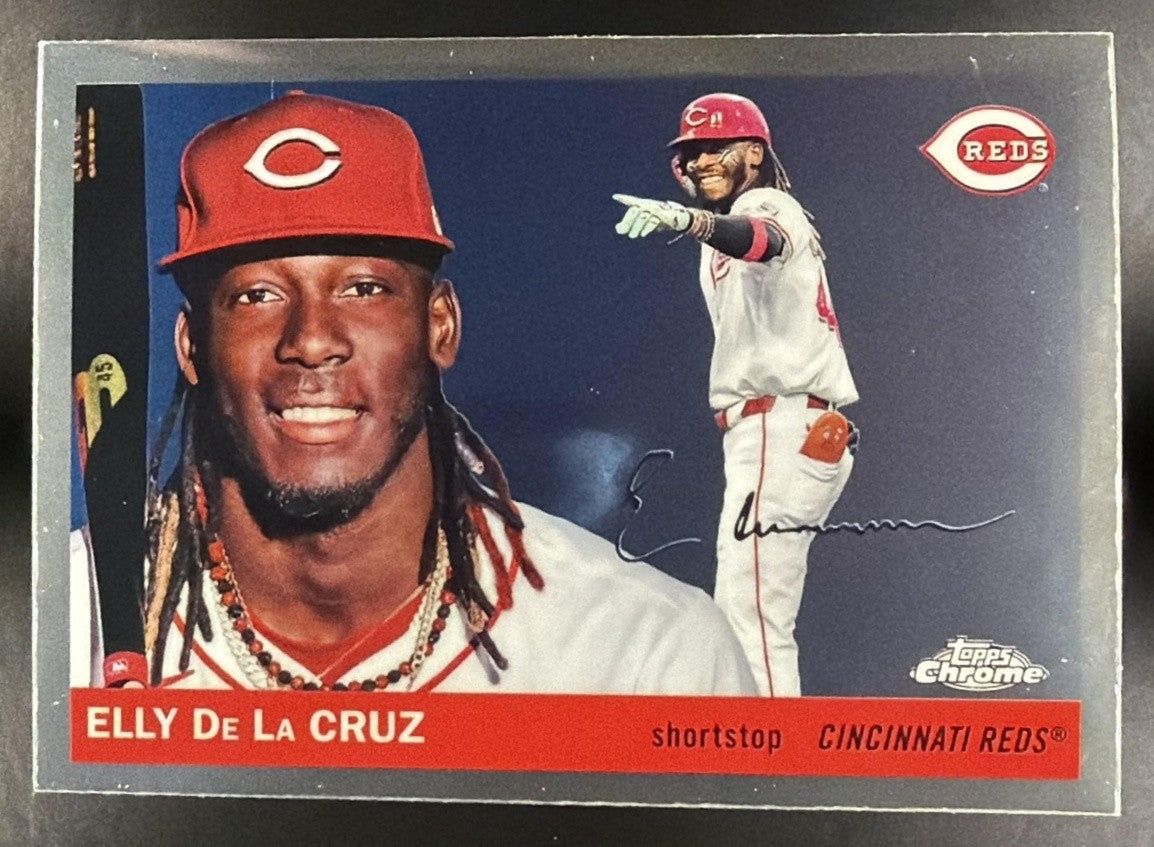 ELLY DE LA CRUZ 2025 TOPPS CHROME PLATINUM ANNIVERSARY #4 REDS