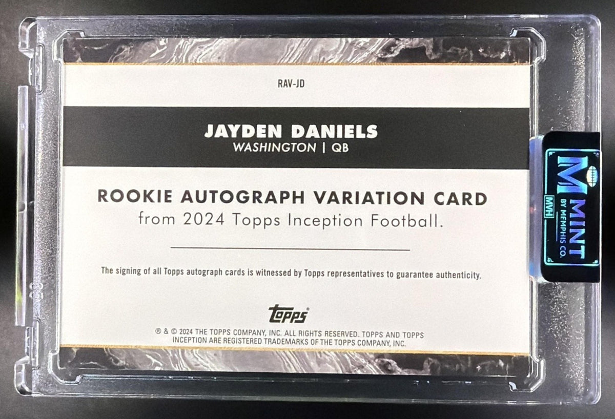 2024 Topps Inception Jayden Daniels #RAV-JD Rookie Auto Variations /50 RC SSP
