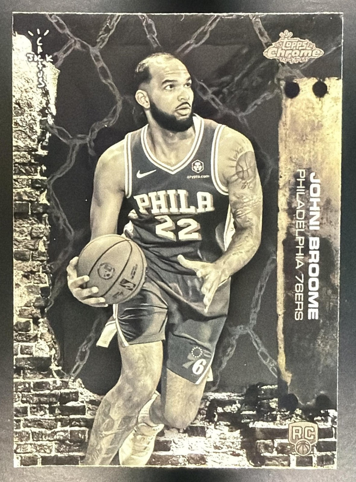 JOHNI BROOME 2025-26 TOPPS CHROME X CACTUS JACK #95 RC 76ERS