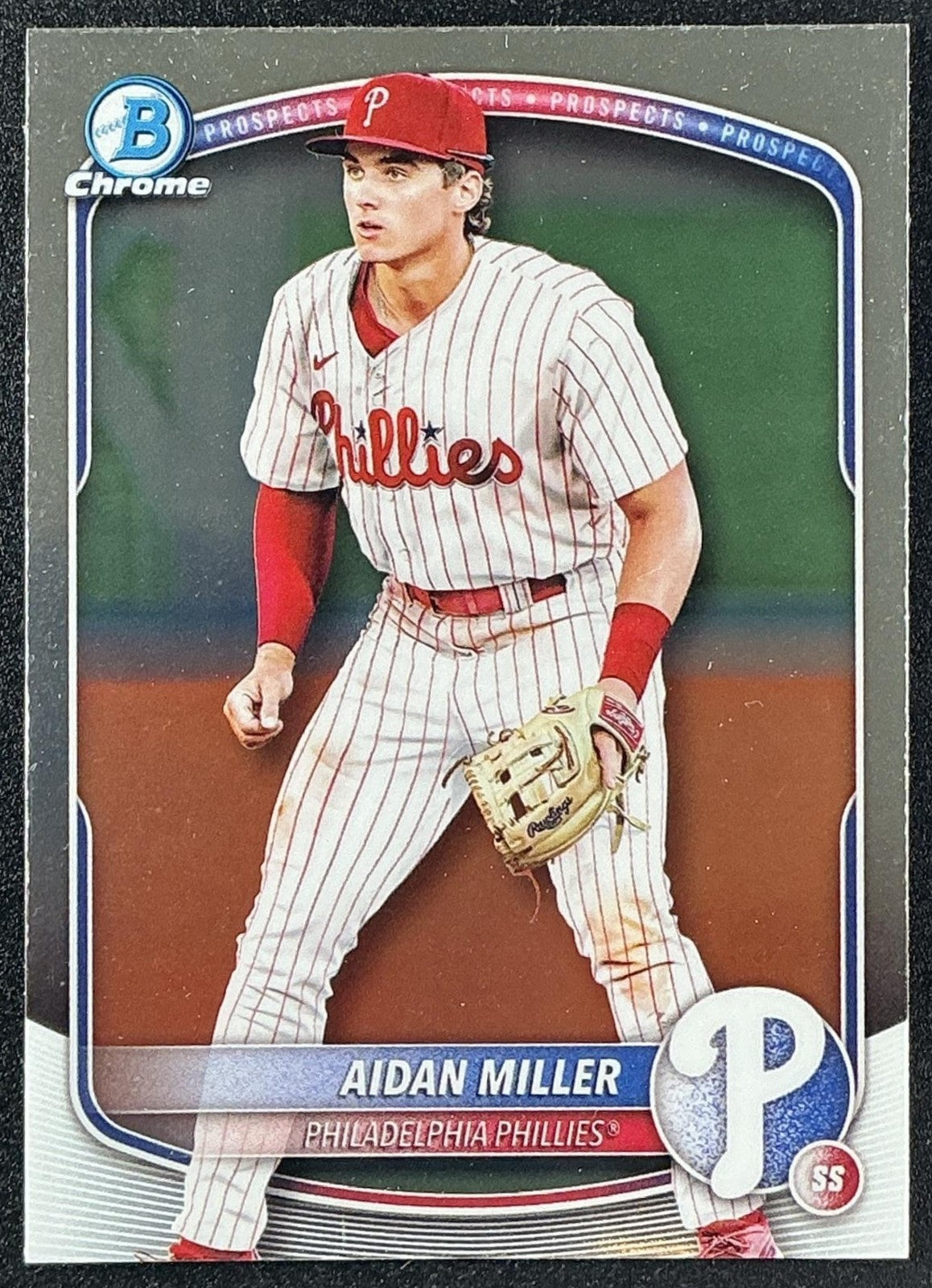 AIDAN MILLER 2025 BOWMAN #BCP-54 CHROME PROSPECTS PHILLIES