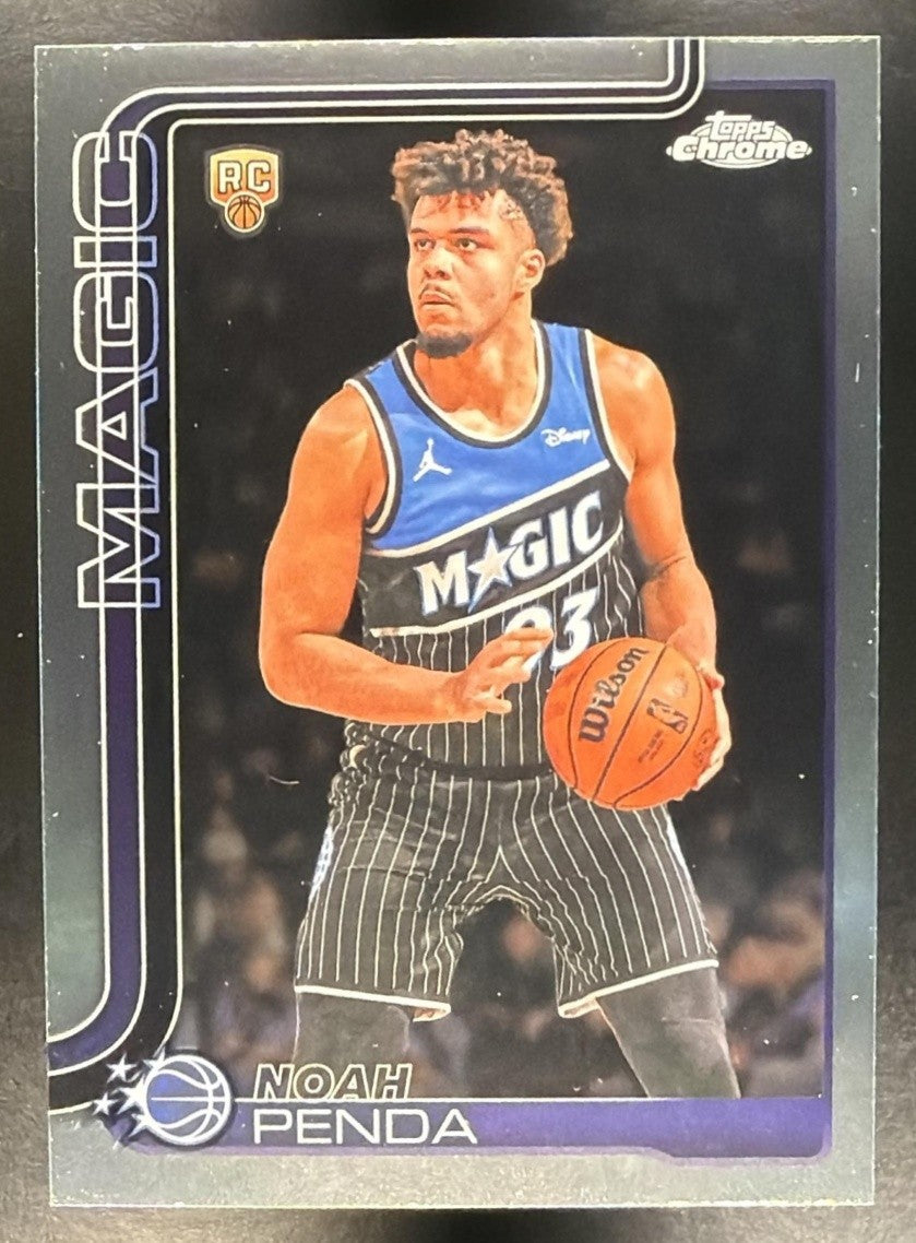 NOAH PENDA 2025-26 TOPPS CHROME UPDATE #182 RC MAGIC