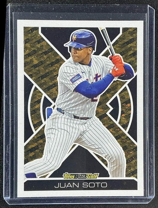 JUAN SOTO 2025 TOPPS UPDATE #BG-22 BLACK GOLD METS