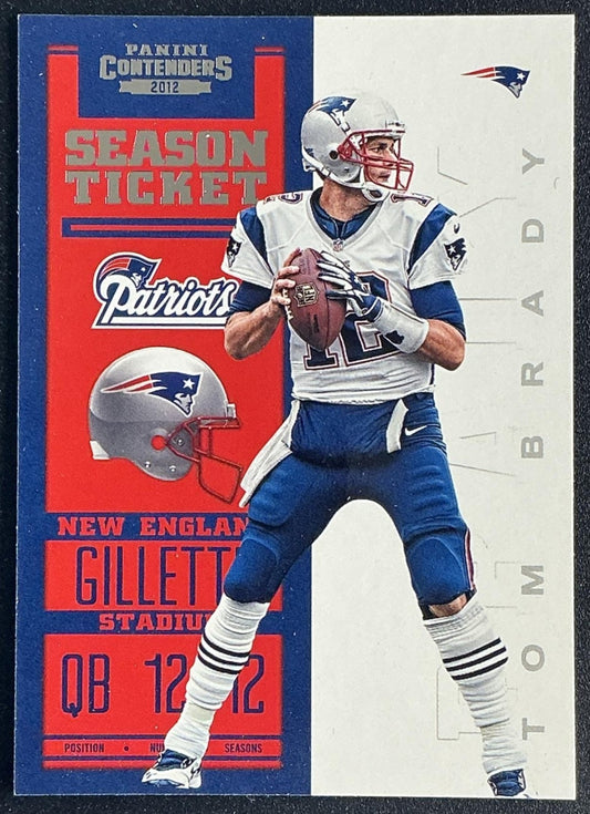 TOM BRADY 2012 PANINI CONTENDERS #56 SEASON TICKET PATRIOTS