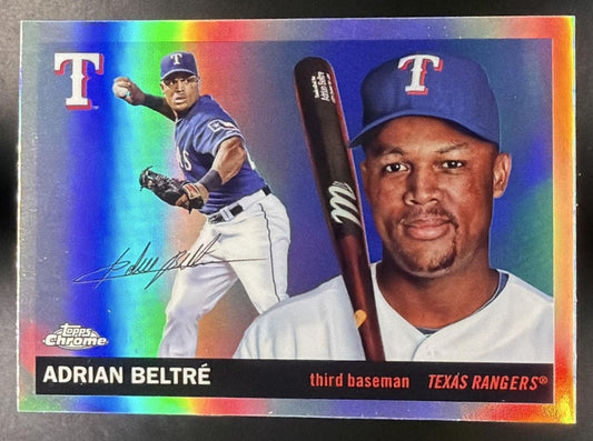 ADRIAN BELTRE 2025 TOPPS CHROME PLATINUM ANNIVERSARY #489 REFRACTOR RANGERS
