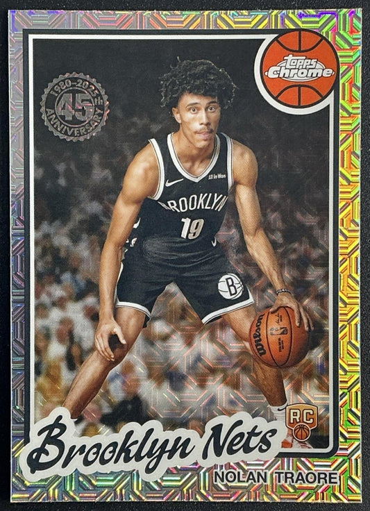 NOLAN TRAORE 2025-26 TOPPS #TC-NT 1980-81 CHROME MOJO REFRACTOR RC NETS