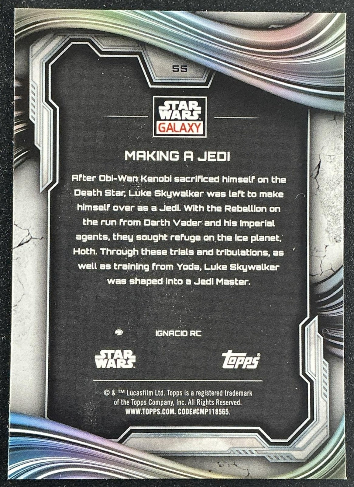 MAKING A JEDI 2025 TOPPS CHROME STAR WARS GALAXY #55