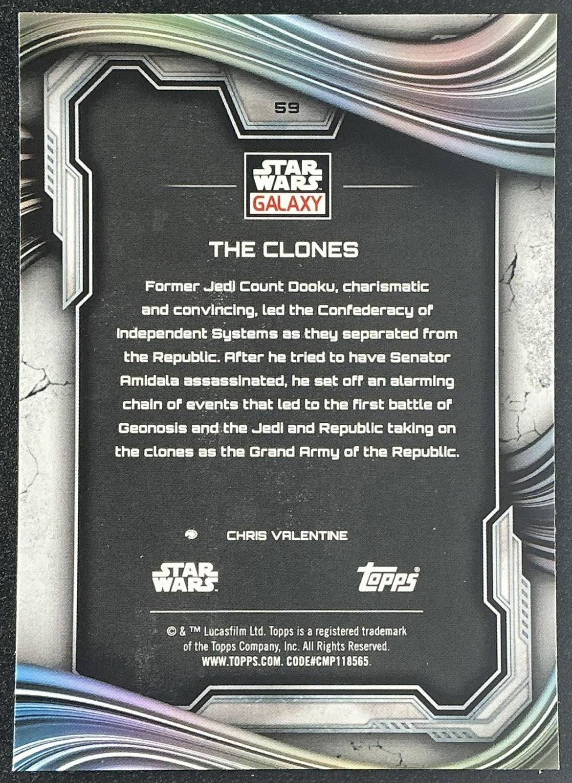 THE CLONES 2025 TOPPS CHROME STAR WARS GALAXY #59