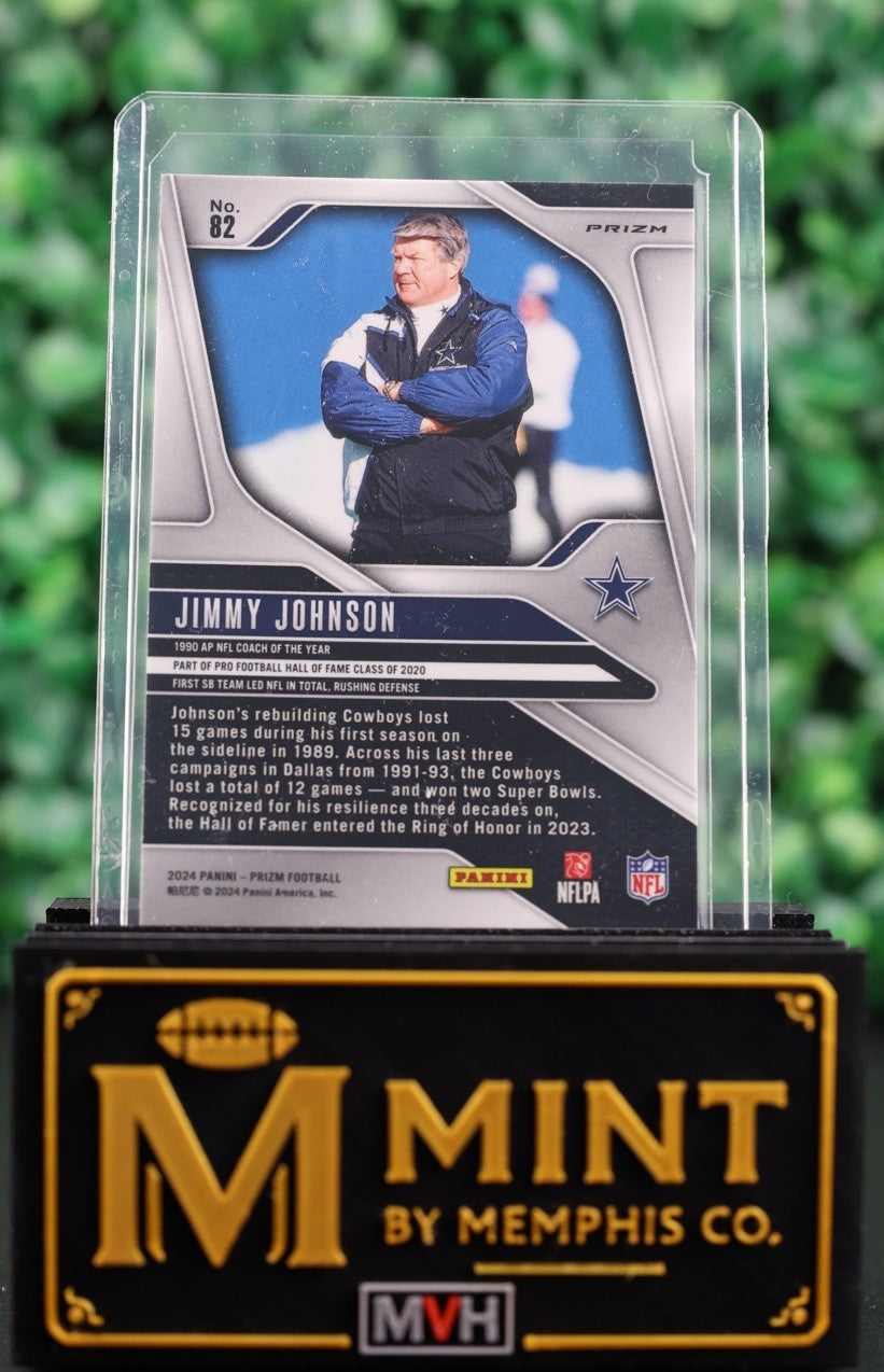 JIMMY JOHNSON 2024 PRIZM #82 SILVER PRIZM DALLAS COWBOYS HOF COACH