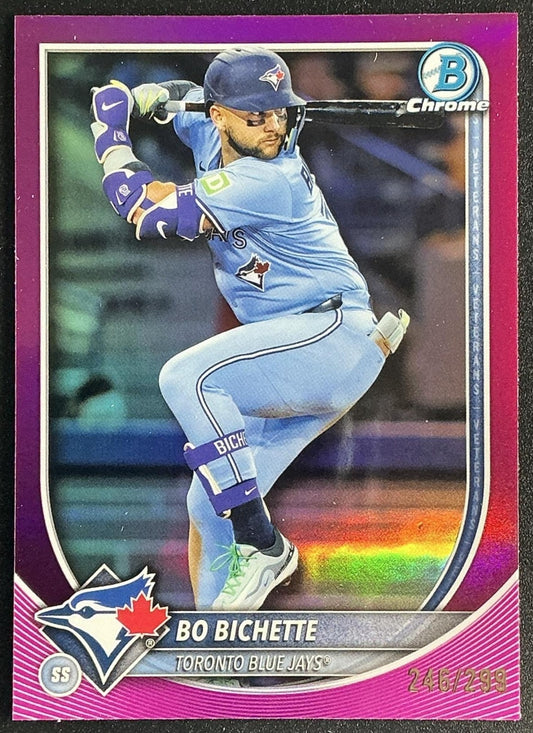 BO BICHETTE 2025 BOWMAN CHROME #56 FUCHSIA REFRACTOR 246/299 BLUE JAYS