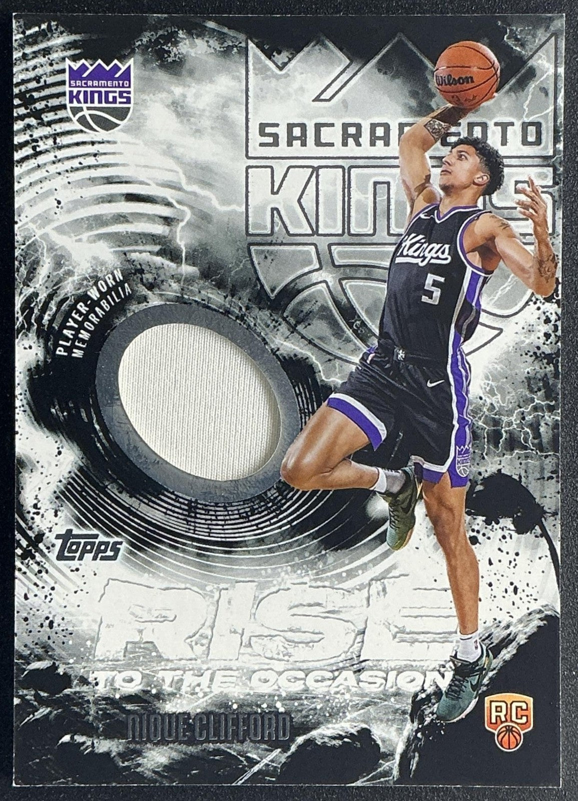 NIQUE CLIFFORD 2025-26 TOPPS #RTO-NC RISE TO THE OCCASION RELIC MEM RC KINGS