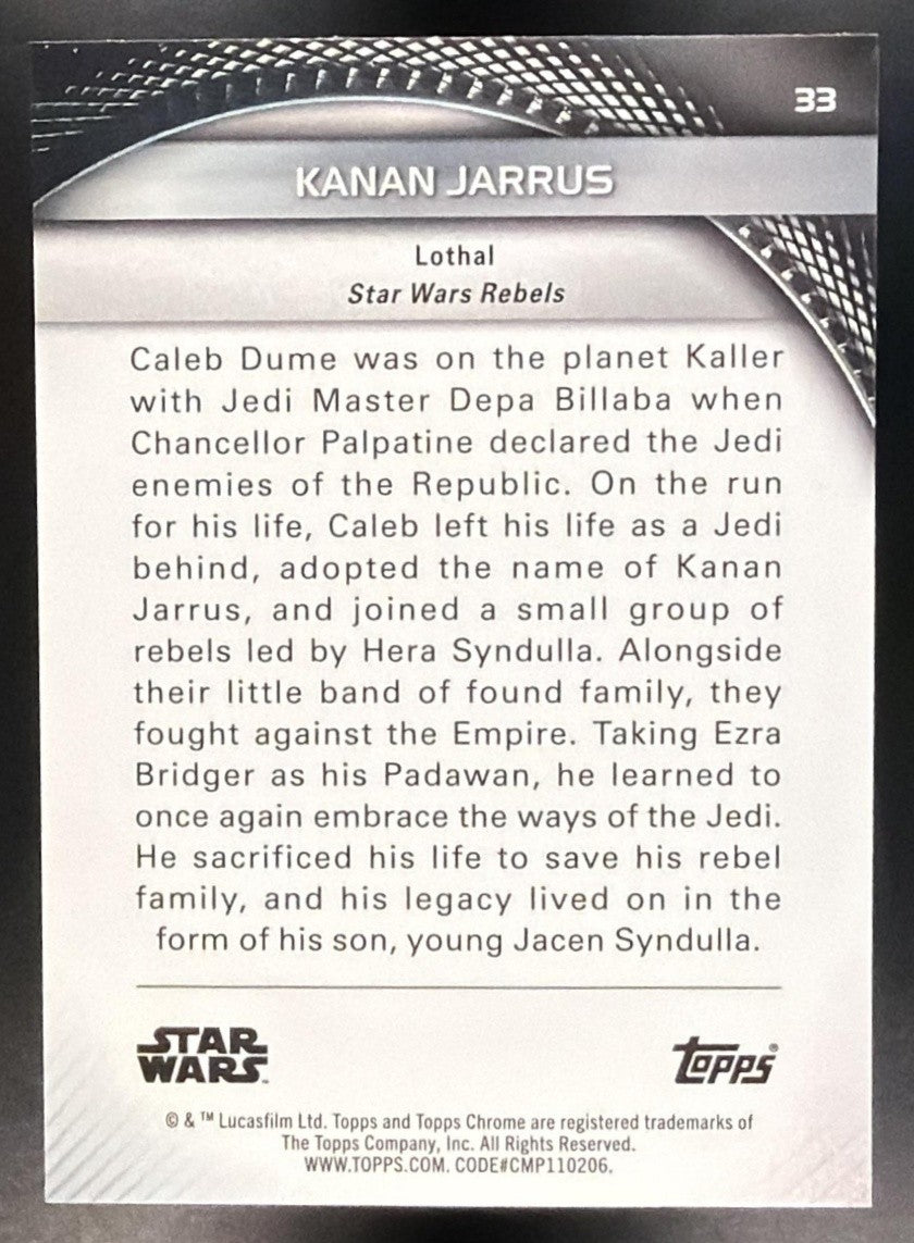 KANAN JARRUS 2025 TOPPS STAR WARS HYPERSPACE #33