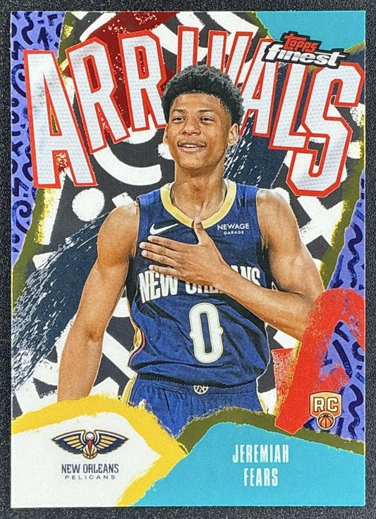 JEREMIAH FEARS 2025-26 TOPPS FINEST #A-7 ARRIVALS RC PELICANS