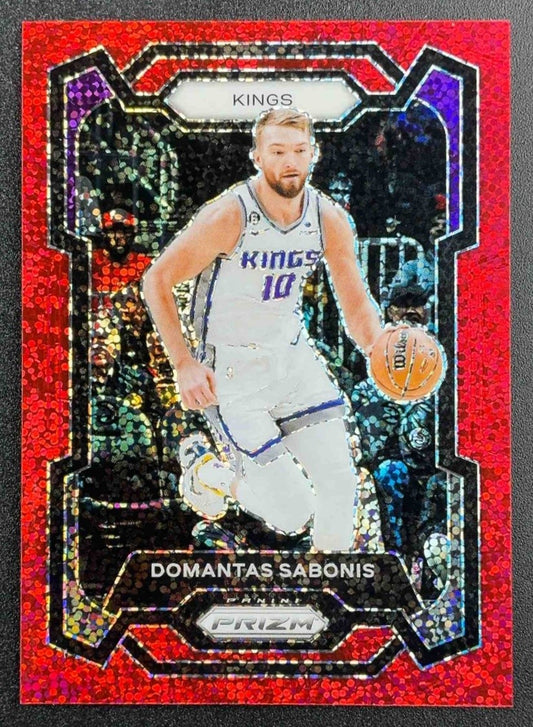 DOMANTAS SABONIS 2023-24 PANINI PRIZM #45 PRIZMS RED SPARKLE KINGS