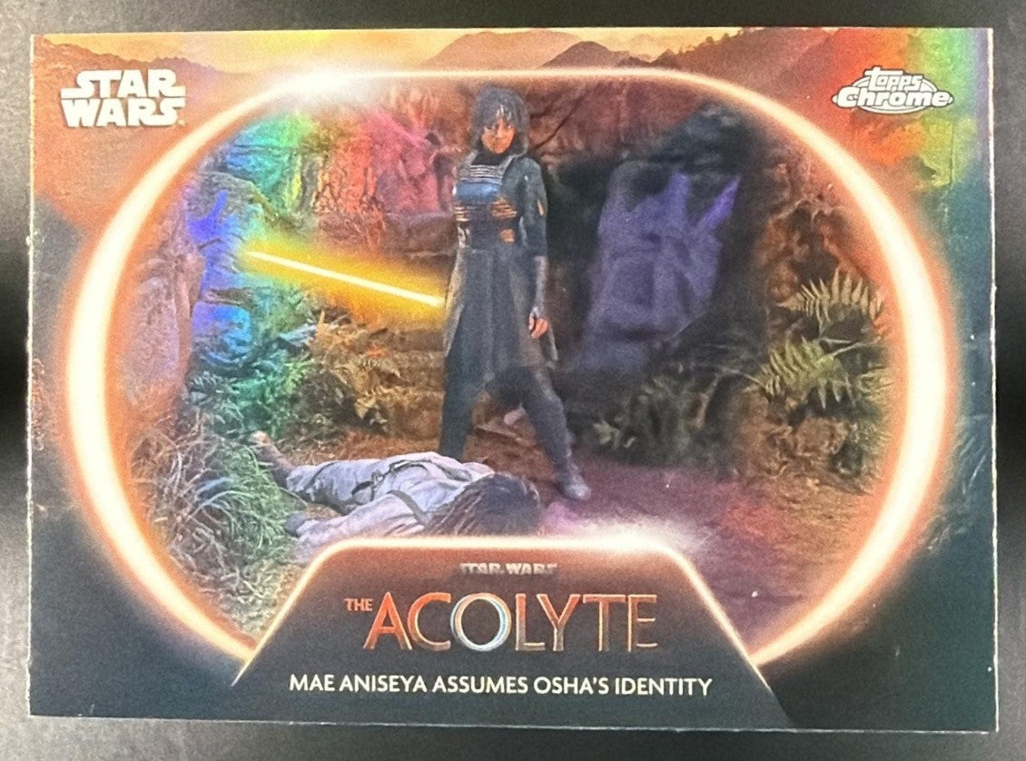 MAE ANISEYA ASSUMES OSHA'S IDENTITY 2025 TOPPS CHROME STAR WARS #AC-13 ACOLYTE