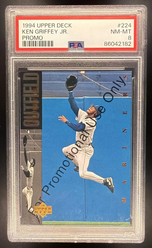 KEN GRIFFEY JR. 1994 UPPER DECK #224 PROMO MARINERS PSA 8