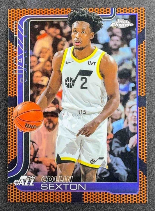 COLLIN SEXTON 2025-26 TOPPS CHROME #210 BASKETBALL REFRACTOR JAZZ