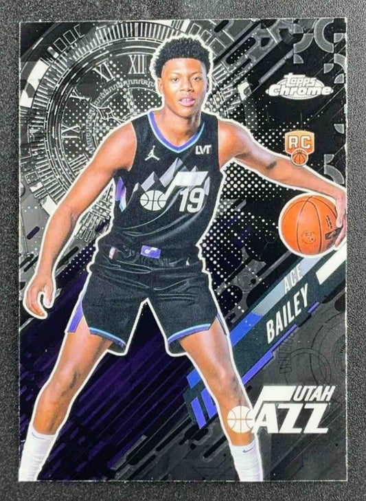 ACE BAILEY 2025-26 TOPPS CHROME GO TIME JAZZ