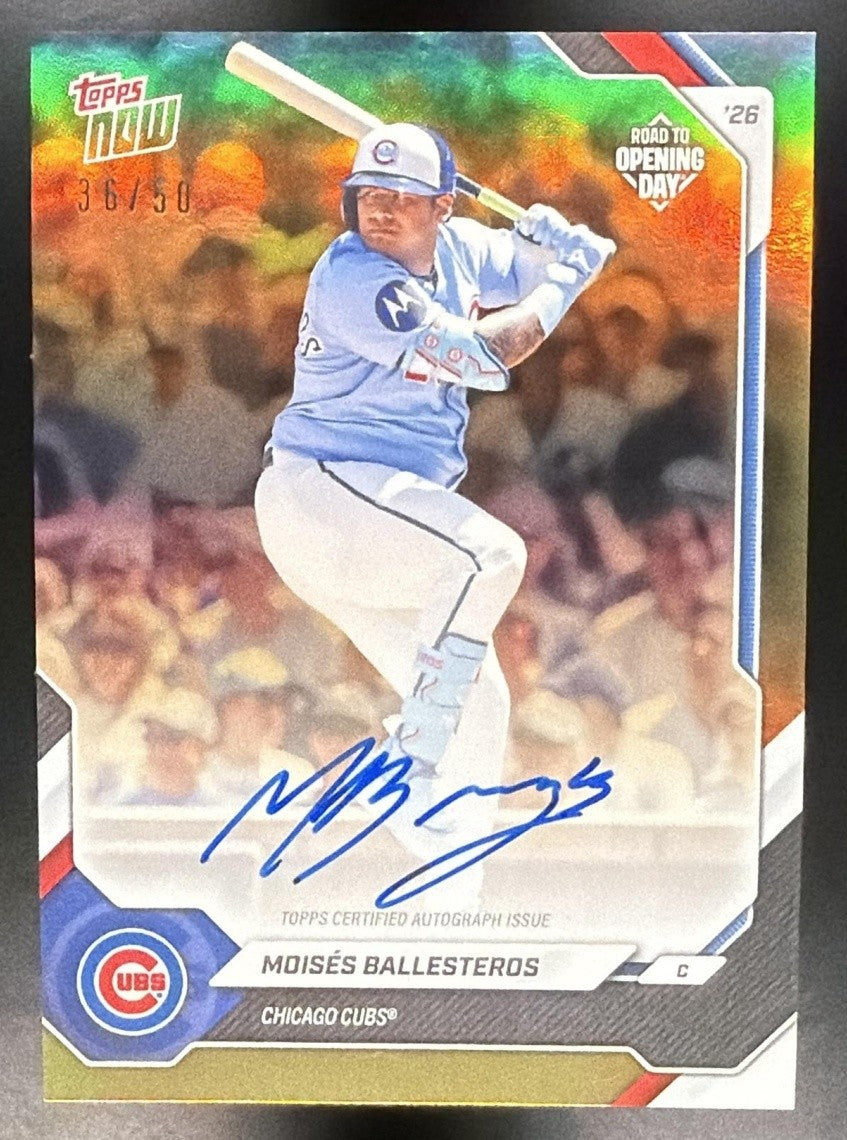 2026 Topps Now Road to Opening Day Moises Ballesteros #A-MB Auto Gold Foil /50