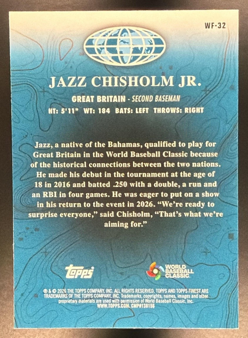 JAZZ CHISHOLM JR. 2026 TOPPS FINEST #WF-32 WORLDS