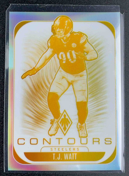 T.J. WATT 2025 PANINI PHOENIX #27 CONTOURS STEELERS