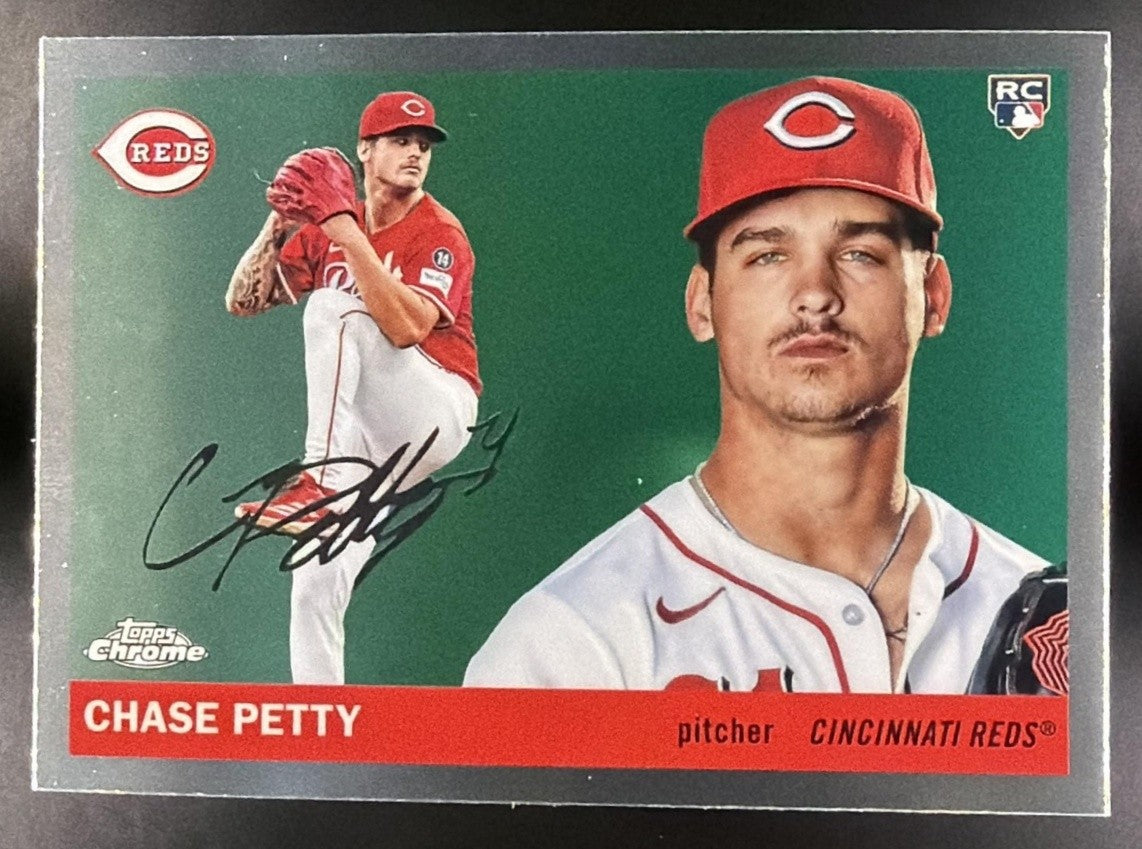 CHASE PETTY 2025 TOPPS CHROME PLATINUM ANNIVERSARY #271 RC REDS