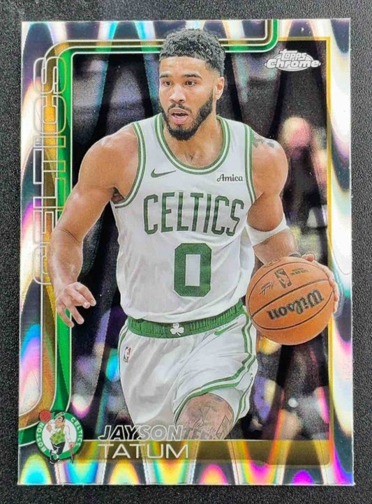 JAYSON TATUM 2025-26 TOPPS CHROME #49 RAYWAVE REFRACTOR CELTICS