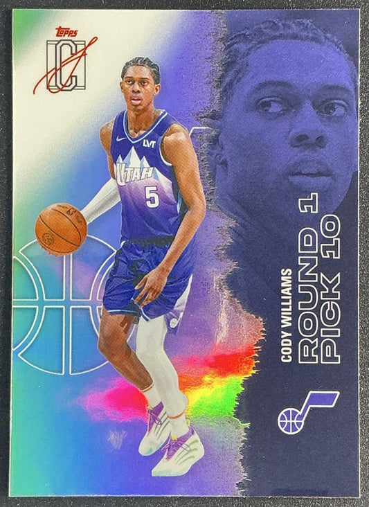 CODY WILLIAMS 2025-26 TOPPS SIGNATURE CLASS #17 CHROME VETERAN REFRACTOR JAZZ