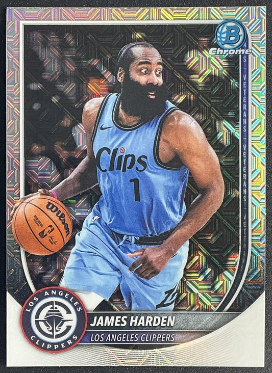 JAMES HARDEN 2025-26 BOWMAN #BCV-119 CHROME MOJO REFRACTOR CLIPPERS