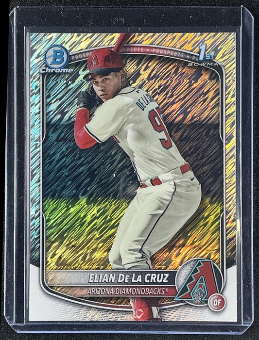 2025 Bowman Chrome Elian De La Cruz #BCP-249 Shimmer Refractor 1st Prospect