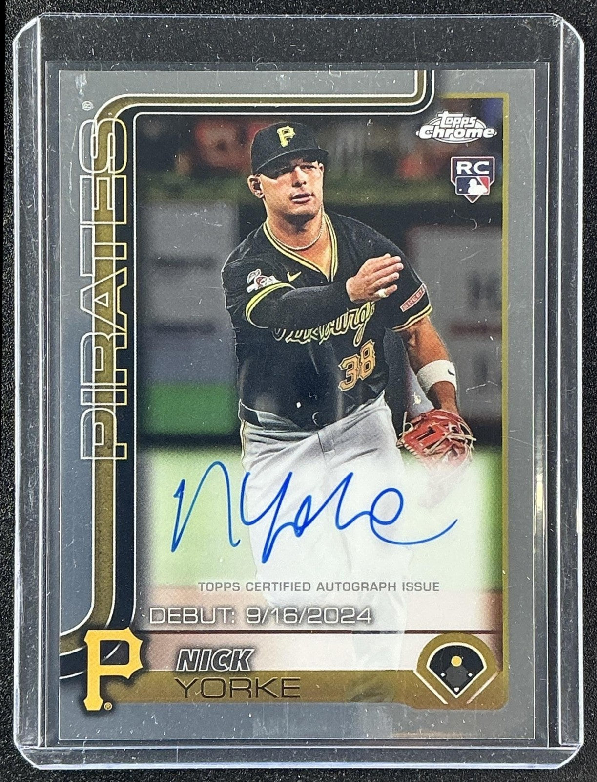 NICK YORKE 2025 TOPPS CHROME UPDATE #CRDA-NY ROOKIE DEBUT AUTO RC PIRATES