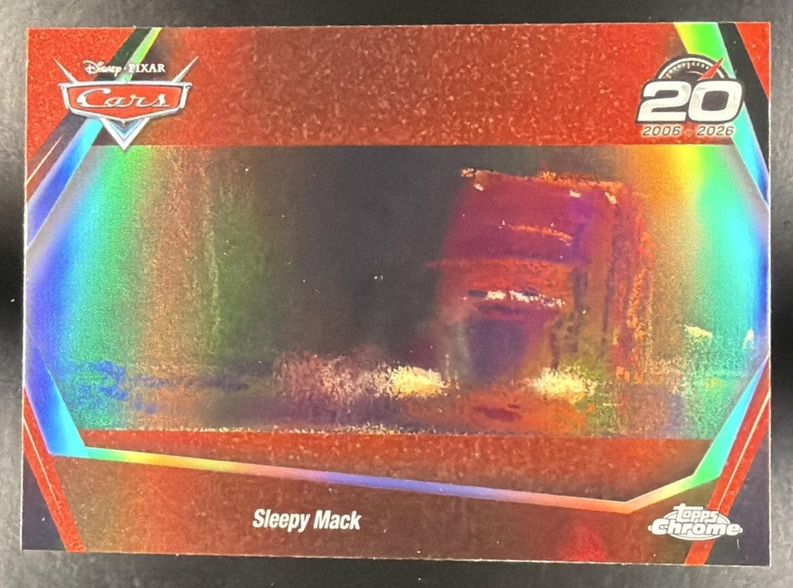 SLEEPY MACK 2026 TOPPS CHROME DISNEY #CRS-2 CARS 20TH ANNIVERSARY