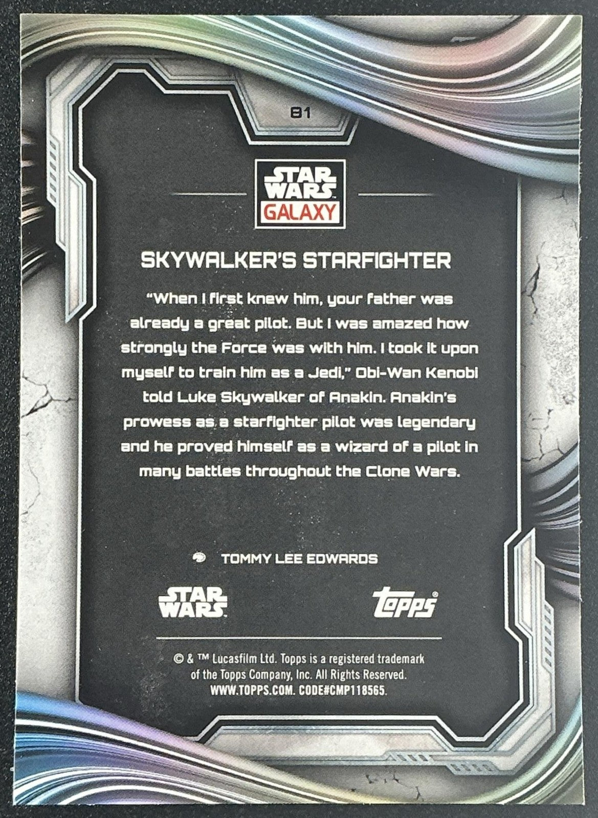 SKYWALKER'S STARFIGHTER 2025 TOPPS CHROME STAR WARS GALAXY #81