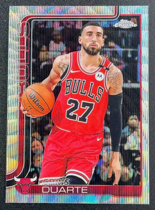 CHRIS DUARTE 2025-26 TOPPS CHROME #83 WAVE REFRACTOR BULLS