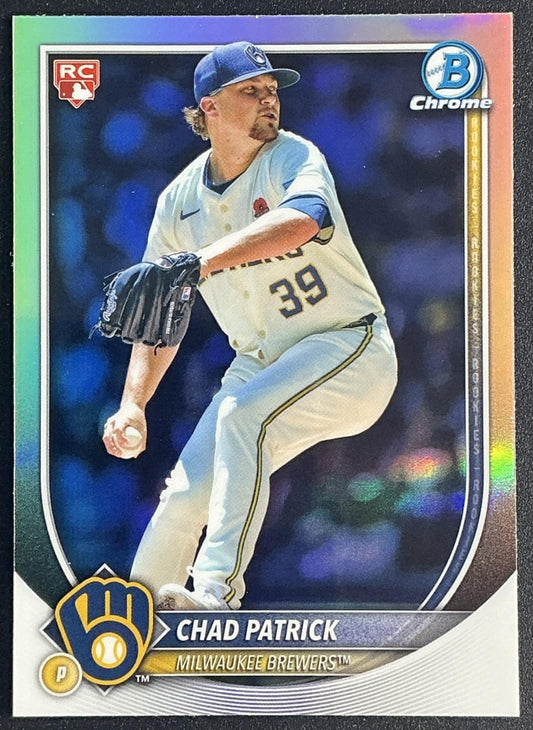 CHAD PATRICK 2025 BOWMAN CHROME #28 RED RC VARIATION BREWERS