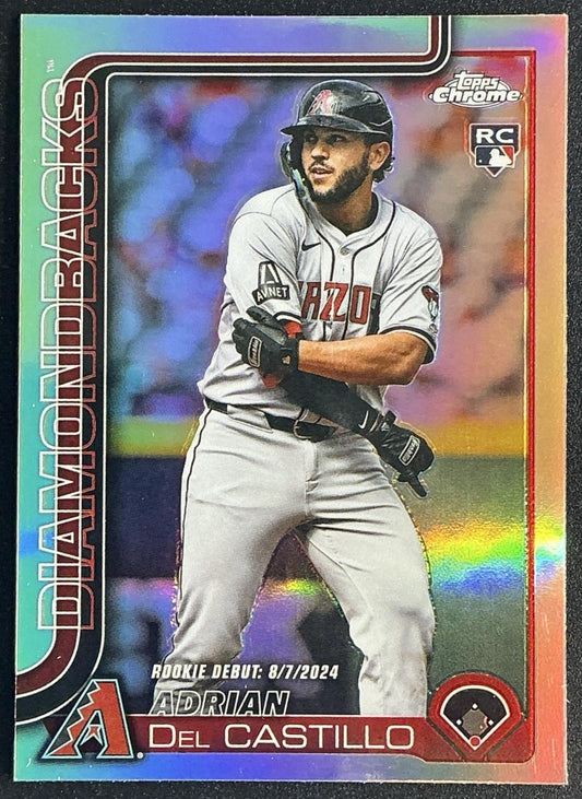 ADRIAN DEL CASTILLO 2025 TOPPS CHROME UPDATE #USC92 REFRACTOR RC DIAMONDBACKS