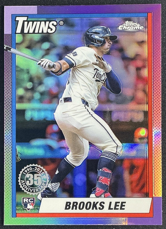 BROOKS LEE 2025 TOPPS CHROME #90CB-20 1990 BASEBALL TWINS