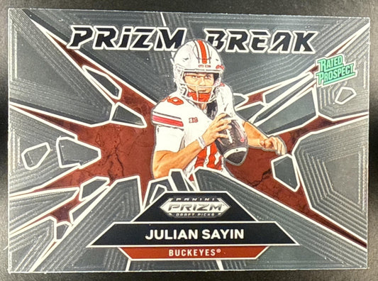 JULIAN SAYIN 2025 PANINI PRIZM DRAFT PICKS #3 BREAK BUCKEYES