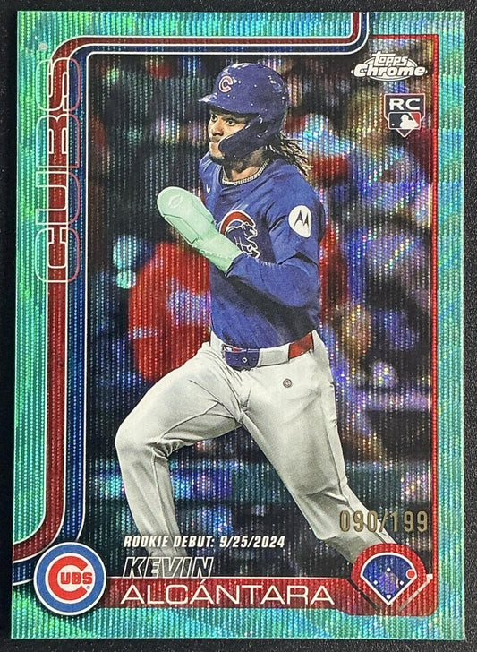 2025 Topps Chrome Update Kevin Alcantara #USC25 Aqua Wave Refractor /199 RC