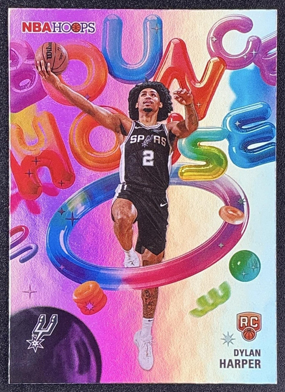 DYLAN HARPER 2025-26 TOPPS HOOPS #BH-17 BOUNCE HOUSE RC SPURS