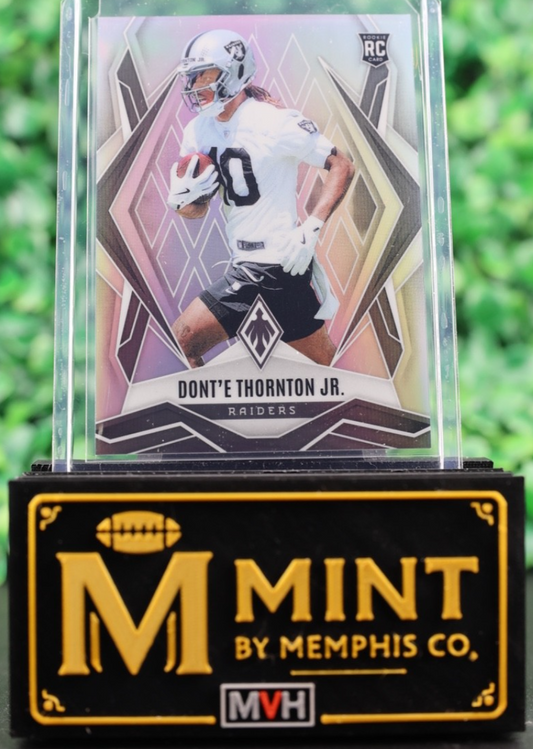 DONT'E THORNTON JR 2025 PANINI PHOENIX #204 SILVER ROOKIE RC RAIDERS